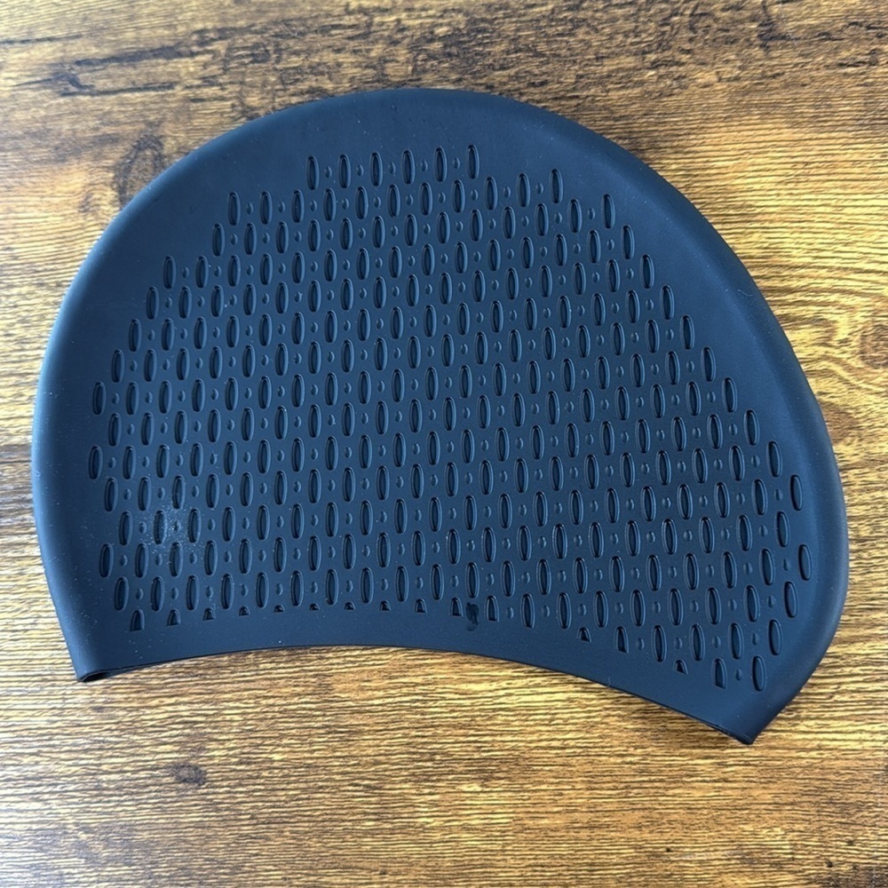 NWT Swim Waterproof Hair Black Cap Non-Slip Grip Pad